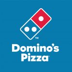 LOGO Domino’s Pizza – white on blue